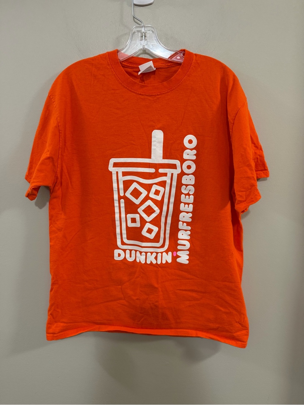 Dunkin' Murfreesboro Tn Orange Graphic Tee. Size L